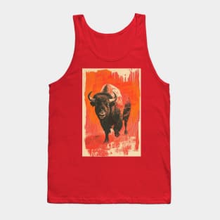 Yellowstone National Park Buffalo Vintage Travel Poster Tank Top